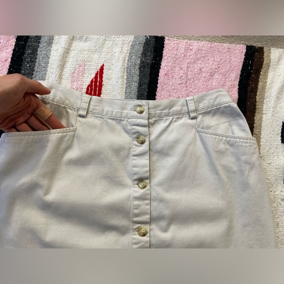 GAP beige khaki button down maxi skirt - Picture 8 of 13